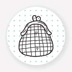 money coin wallet doodle