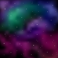 Space cosmos galaxy black green blue violet pink background white star illustration vector