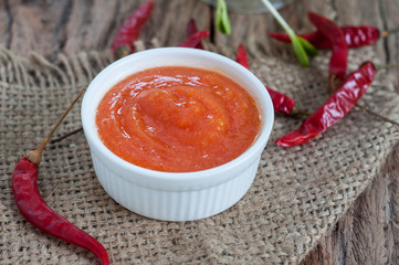 Homemade chili sauce 