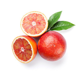 Fresh ripe red oranges