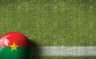 Burkina Faso Ball in a Soccer Field