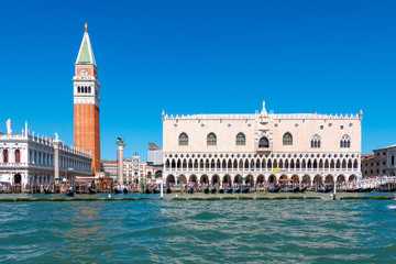Fototapeta na wymiar Aerial view of Venice with St. Mark's Square