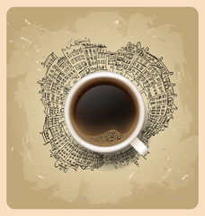 coffee break. Hot Coffee cup onwooden background. it`s coffee time. All you need is coffee. recharge