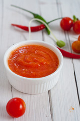 Homemade chili sauce 