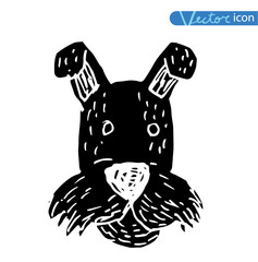 dog icon - vector illustration.