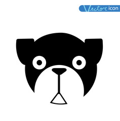 dog icon - vector illustration.
