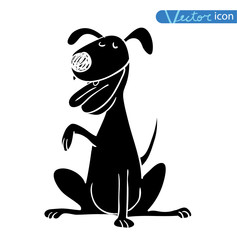 dog icon - vector illustration.