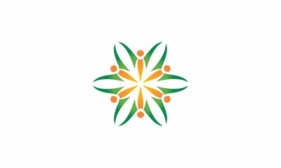 friendship flower workers of life Logo