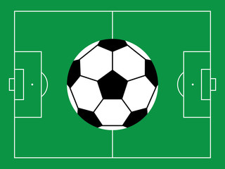 Football / soccer field vector. Football / soccer field illustration. Football / soccer field icon. Football / soccer field flat design. Football / soccer pitch vector illustration.