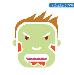 Obraz premium zombie cartoon character, vector illustration.