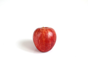 Red apple on white background