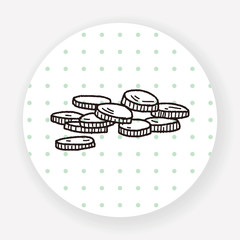 gold coin doodle