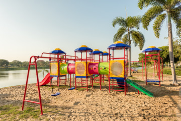 Children playground in park