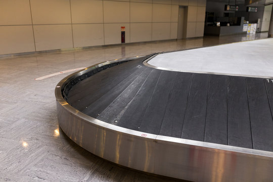 Empty baggage claim area at airport