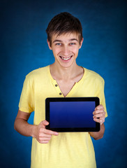 Young Man with Tablet