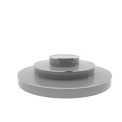 Podium isolated over white