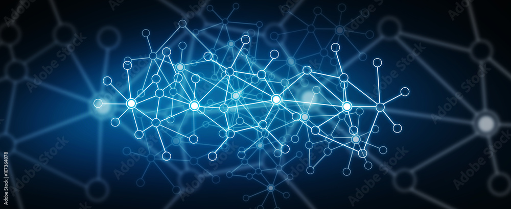 Aufkleber modern digital data network