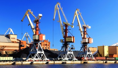 Cargo terminal of Ventspils, Larvia. Wide view