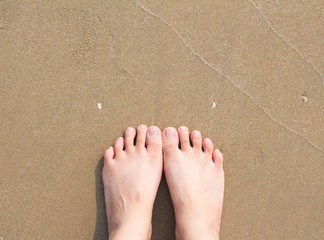 Feet on the beach