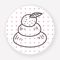 japanese new year cake doodle
