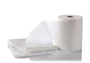 Paper towel isolated on white
