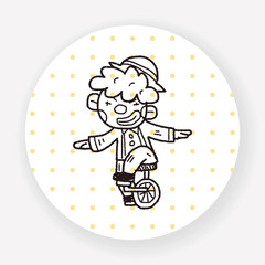 clown doodle drawing