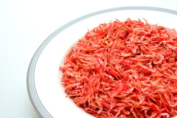 dried shrimp in dish