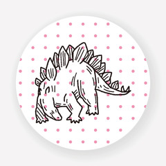Stegosaurus dinosaur doodle