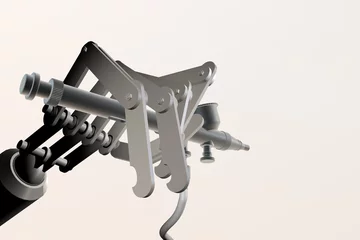 Foto auf Acrylglas Robot hand met airbrush © emieldelange