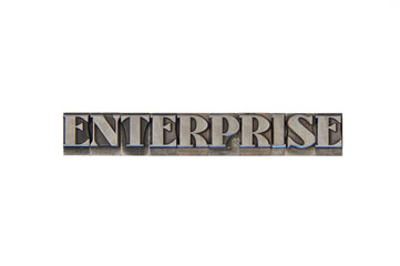 Enterprise / caracteres d'imprimerie en plomb 