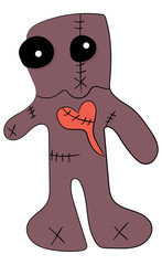 Purple Stitched Voodoo Doll