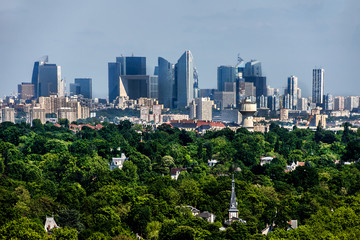 Fototapeta premium Seine River Valley & Paris on backgrounds. Saint-Germain-en-Laye