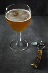 Unfiltered beer glasse