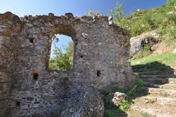Fototapeta na wymiar Mystras - the capital of the Byzantine Despotate of the Morea