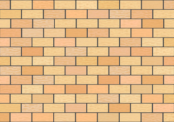 Obraz premium Fragment of brick walls in different shades. Vector. Horizontal location.