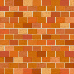 Fototapeta premium Masonry of red bricks different shades. Vector. Square.