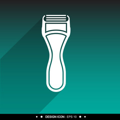 Shaving razor icon 3 great for any use. Vector EPS10.