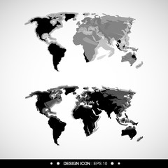 World Map 3 Vector EPS10, Great for any use.
