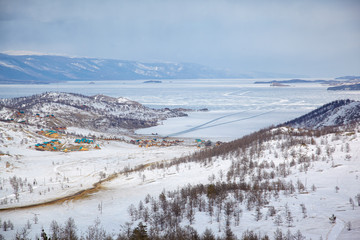 Fototapeta na wymiar Siberian landscape near lake Baikal.