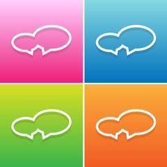 Blank empty speech bubbles set 9 Vector EPS10, Great for any use.