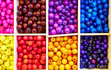 Beads for handmade jewelery or decoration / Nice colorful beads of different forms and colors
