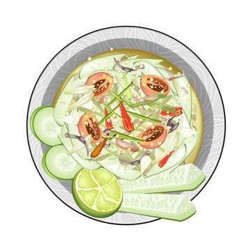 Thai Cucumber Salad with Fermented Salted Crabs