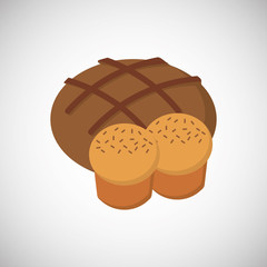 Bread icon design , vector illustration