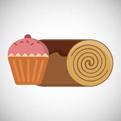 cupcake icon design , vector illustration