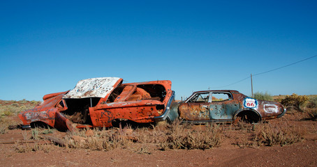 Wrecked on Route 66 (Arizona)