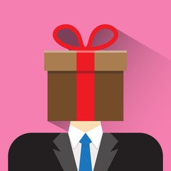 person head  gift icon vector illustration eps 10