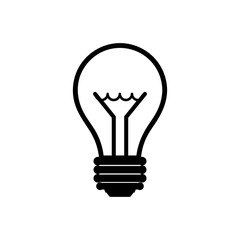 bulb flat icon isolate on white background vector illustration eps 10