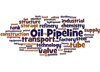 Oil Pipeline, word cloud concept 2