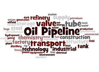 Oil Pipeline, word cloud concept 3