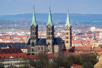 Naklejka na ściany i meble Bamberger Dom aus der Ferne